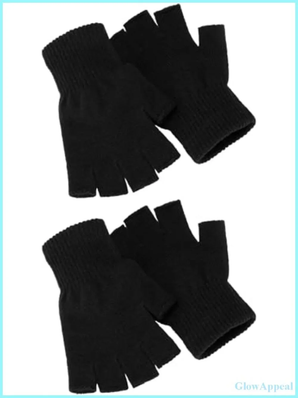 Unisex Knitted Fingerless Gloves Touchscreen Half-Finger Winter Warm Mittens 2